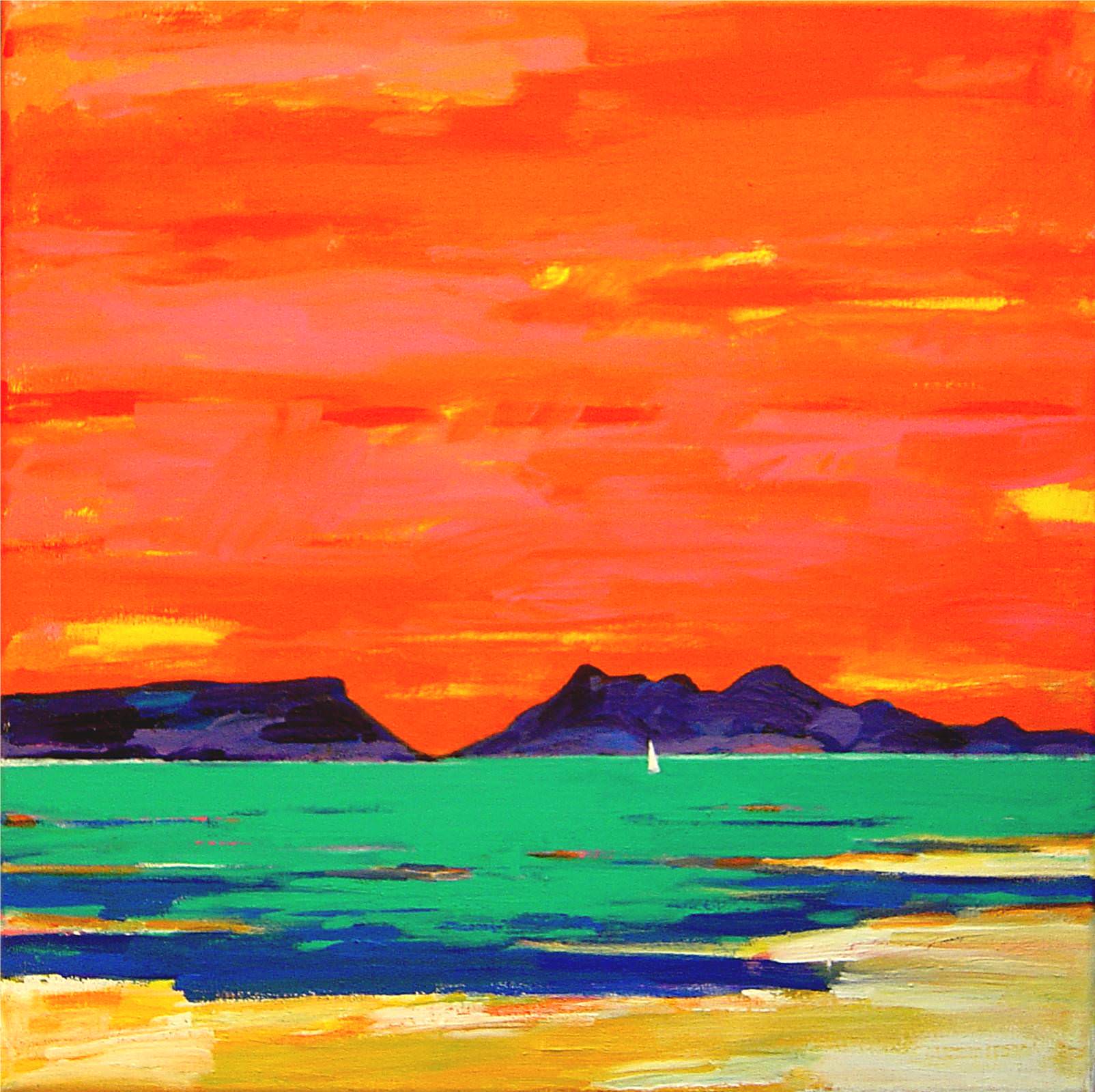 Print of Arisaig Sunset by John Nelson